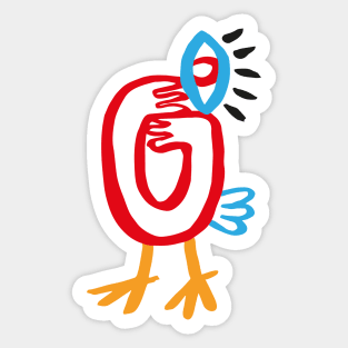 Hen Face Sticker